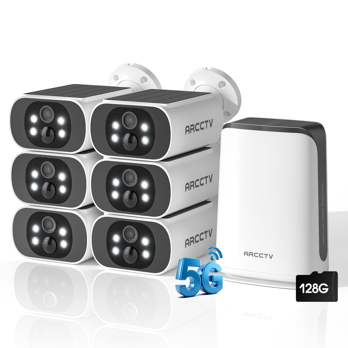 Security System 2K/4MP with Full-Color Night Vision