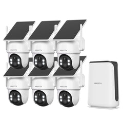 ARCCTV 360° PTZ Wireless Solar Security Cameras System 6-Cam-kit with NVR