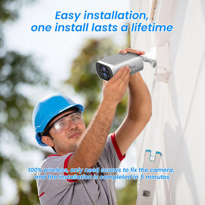 ARCCTV C3 Pro 2K 4MP Integrated Solar Battery Camera (Can't work with any NVR system)