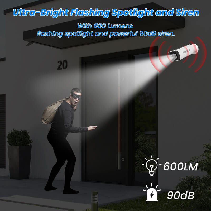 ARCCTV C3 Pro 2K 4MP Integrated Solar Battery Camera (Can't work with any NVR system)
