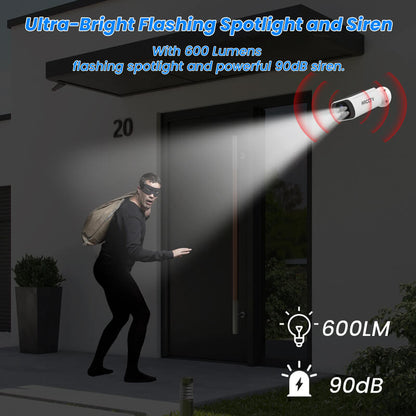 ARCCTV C3 Pro 2K 4MP Integrated Solar Battery Camera (Can't work with any NVR system)