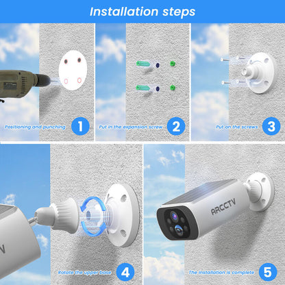 ARCCTV C3 Pro 2K 4MP Integrated Solar Battery Camera (Can't work with any NVR system)