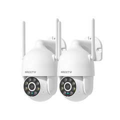 ARCCTV P2 Pro 2K 3MP WiFi PTZ Camera with 360° View(Can't work with any NVR system)[Two Package]