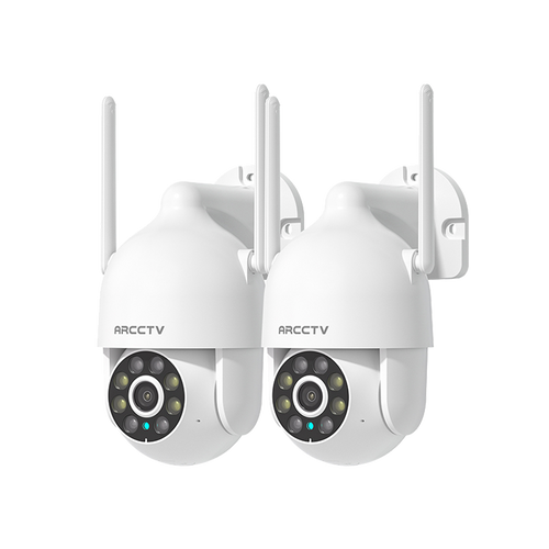 ARCCTV P2 Pro 2K 3MP WiFi PTZ Camera with 360° View(Can't work with any NVR system)[Two Package]