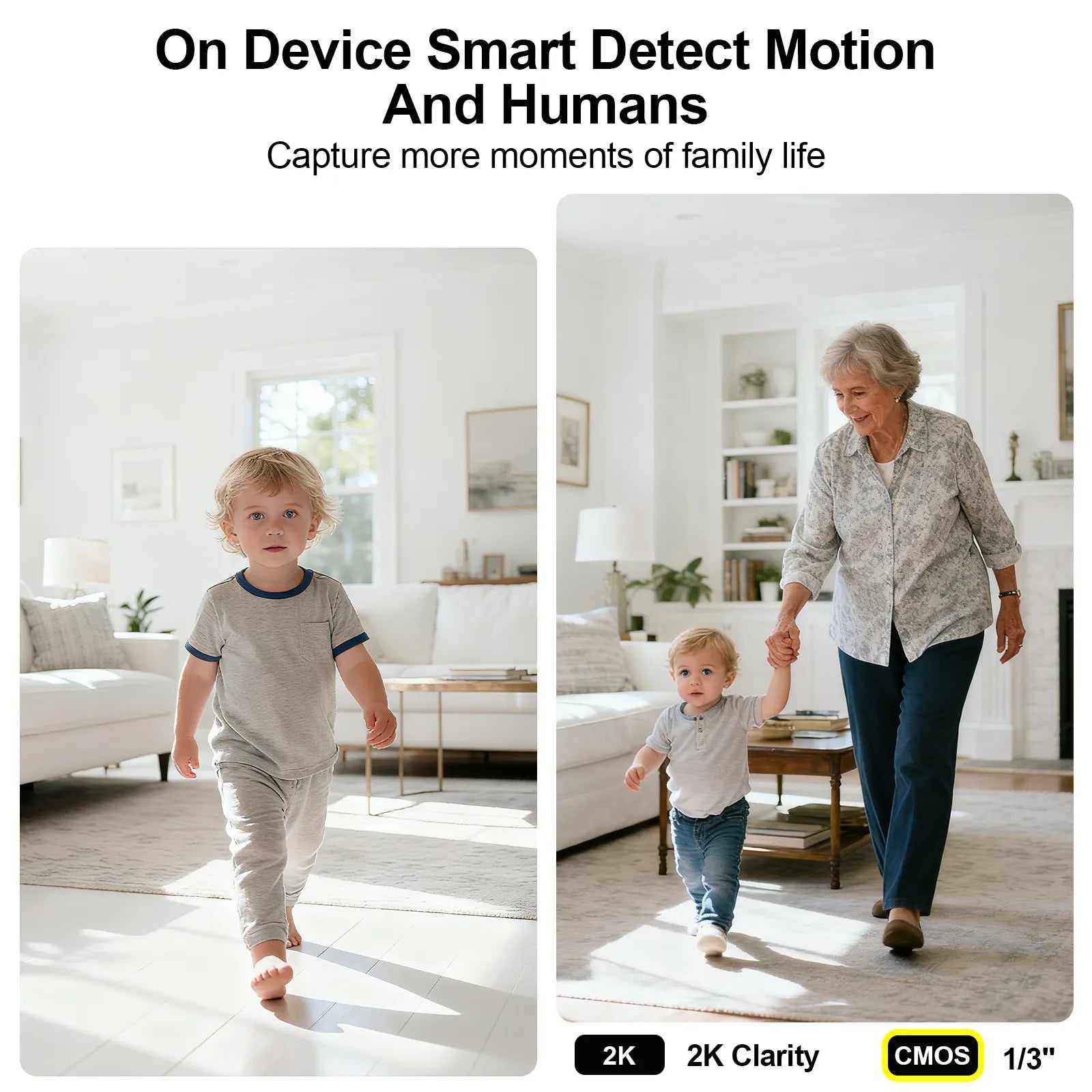 ARCCTV 2K WiFi Baby Monitor Camera HD Two Way Talk IR Night Vision Security PTZ Camera 360° View Auto Tracking