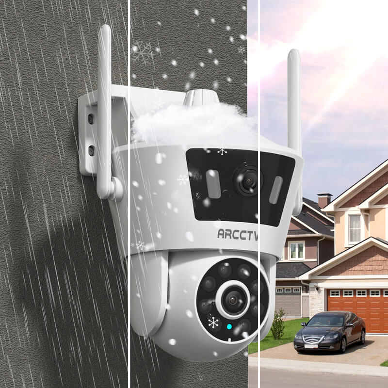 ARCCTV P7 3MP Überwachungskamera Dual-Objektiv Dual-Live-Ansicht Außenkamera