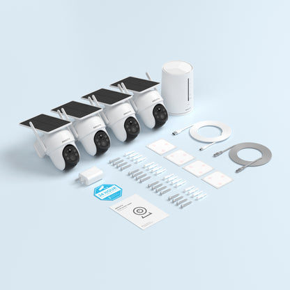 Security System 2K/4MP, Smart AI Detection with 32GB SD Q4 Pro