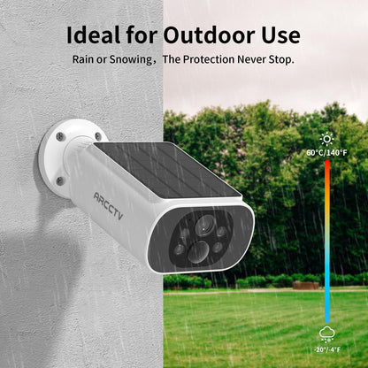 ARCCTV Pro 2K 4MP C3 Wifi Solar Battery Camera Kit CCTV System with 32GB SD Card