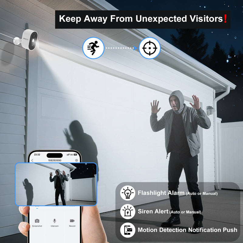 ARCCTV C2 Pro 4MP Akkubetriebene Kamera (Doppelpack)